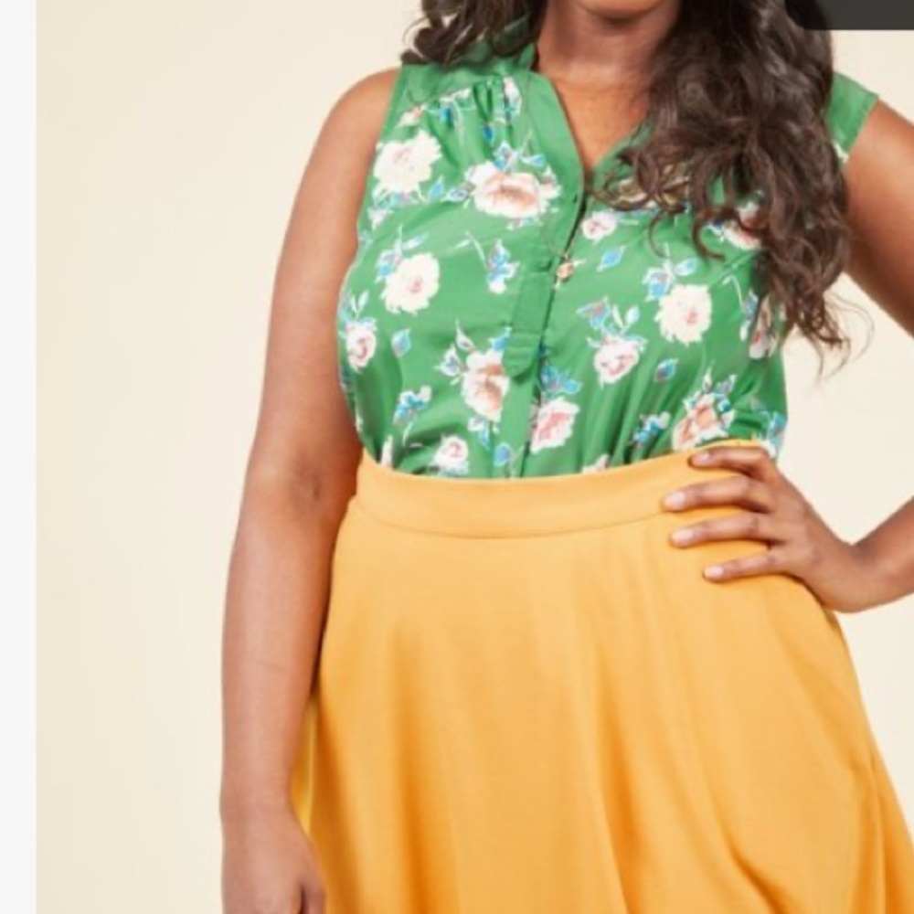 ModCloth Green Garden Tunic